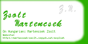 zsolt martencsek business card